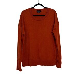 Quiet Luxury Pendleton Merino Wool Mens Knit Sweater XL Orange Preppy